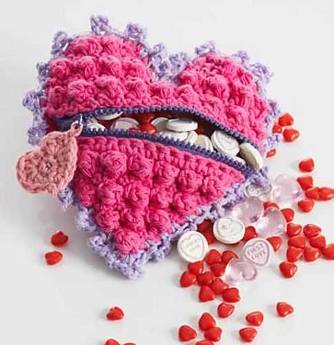 Heart shape knitting pattern