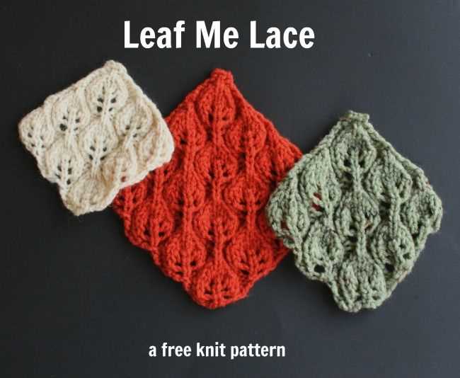 Ravelry free knitted leaf patterns