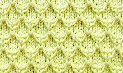 Honeycomb knitting pattern in the round