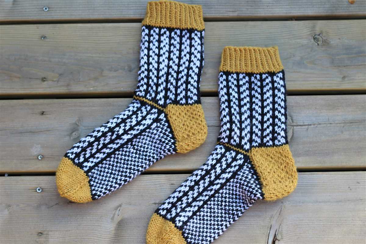 Knit pattern for socks