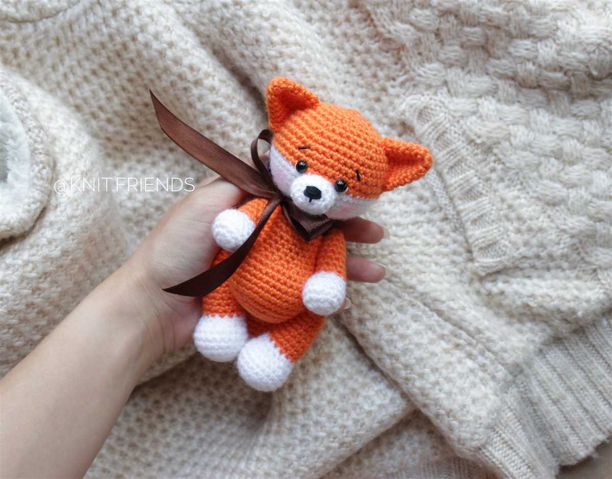 Fox toy knitting pattern