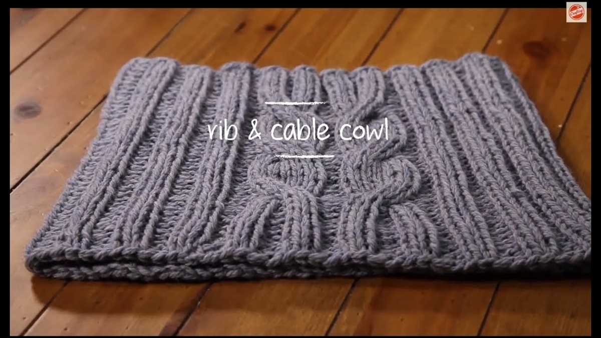 Cable knit neck warmer pattern