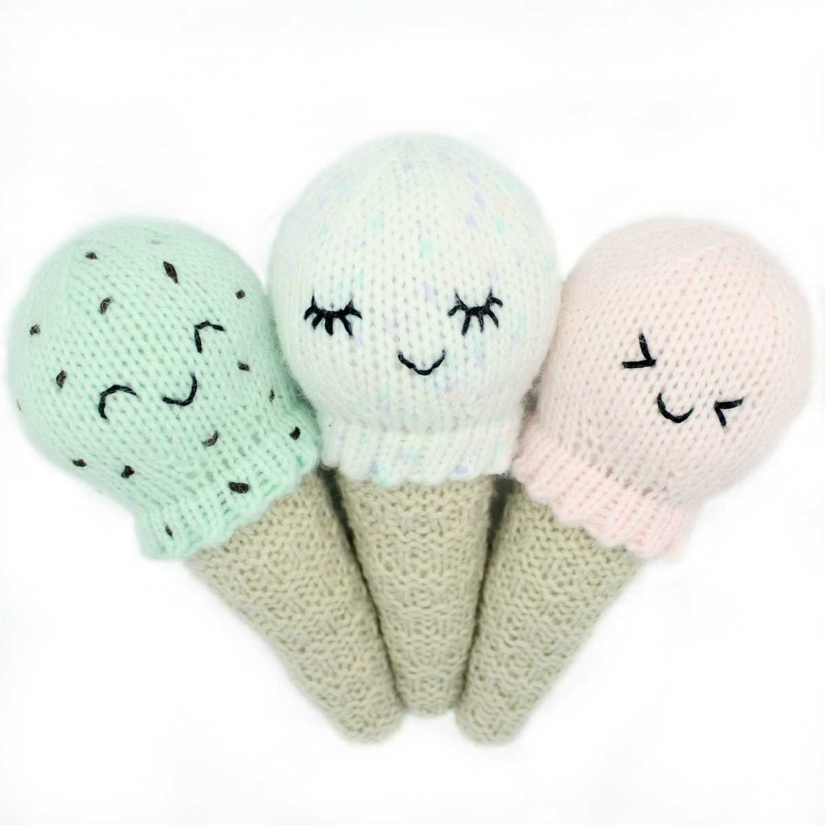 Ice cream hat knitting pattern