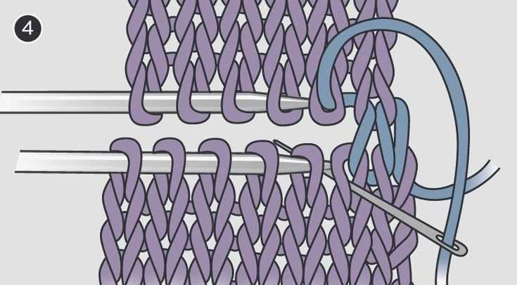 Grafting knitting in pattern
