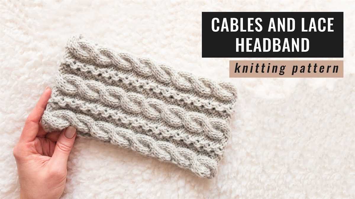 Knit lace headband pattern