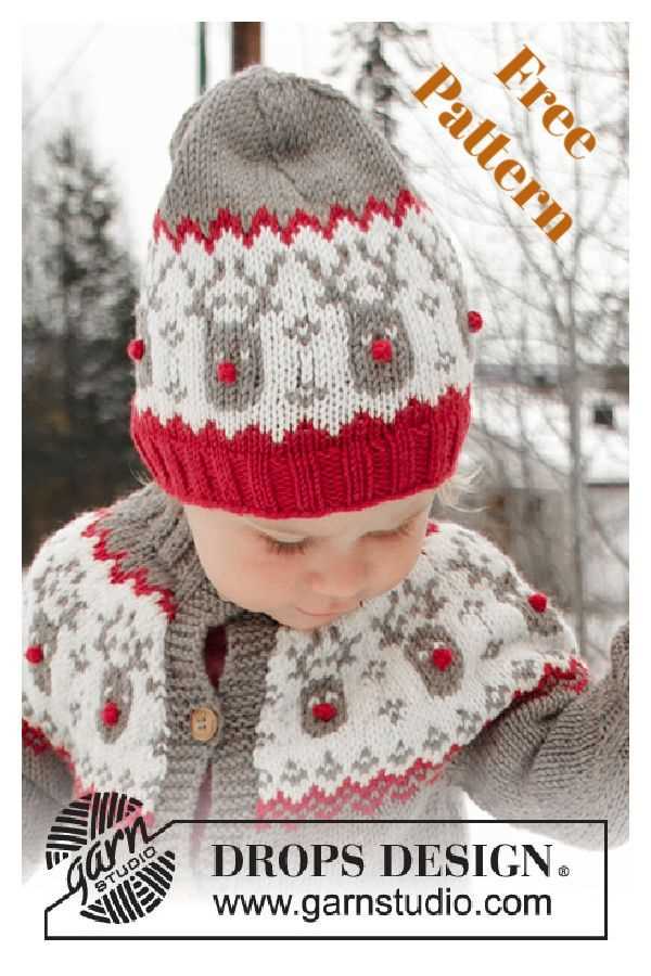 Reindeer hat knitting pattern free