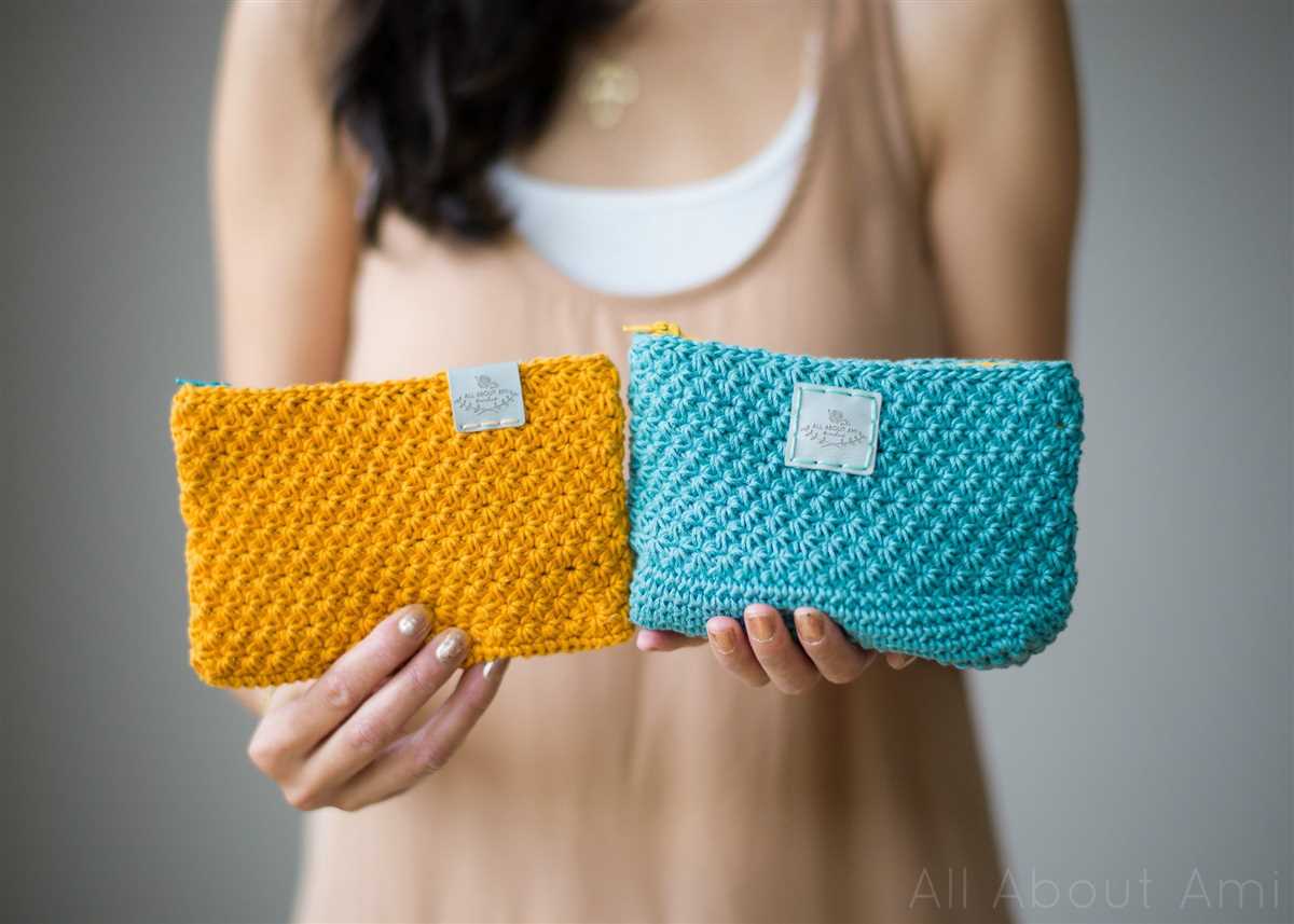 Knitting patterns for pouches