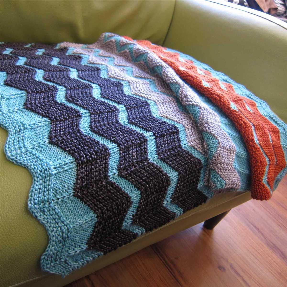 Knit chevron blanket pattern