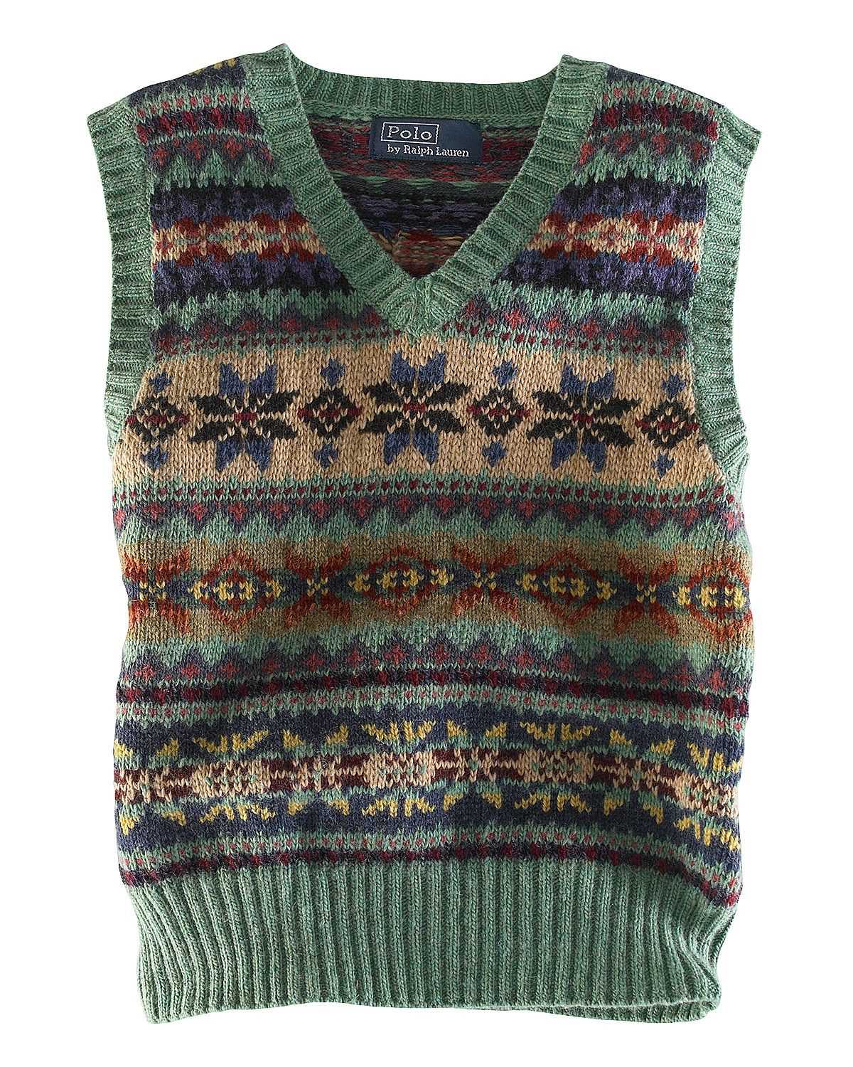 Fair isle vest knitting patterns