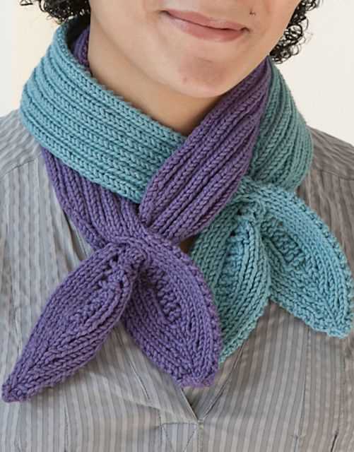 Neck scarf knitting pattern