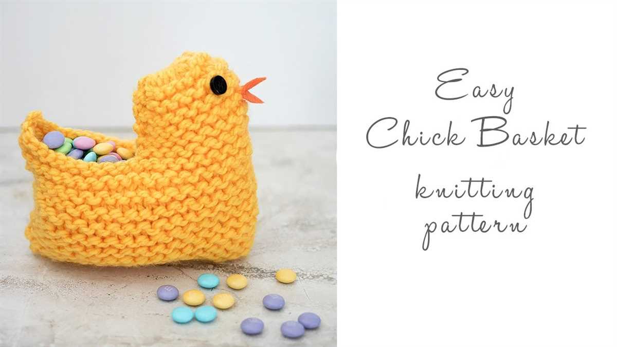 Easter chick basket knitting pattern