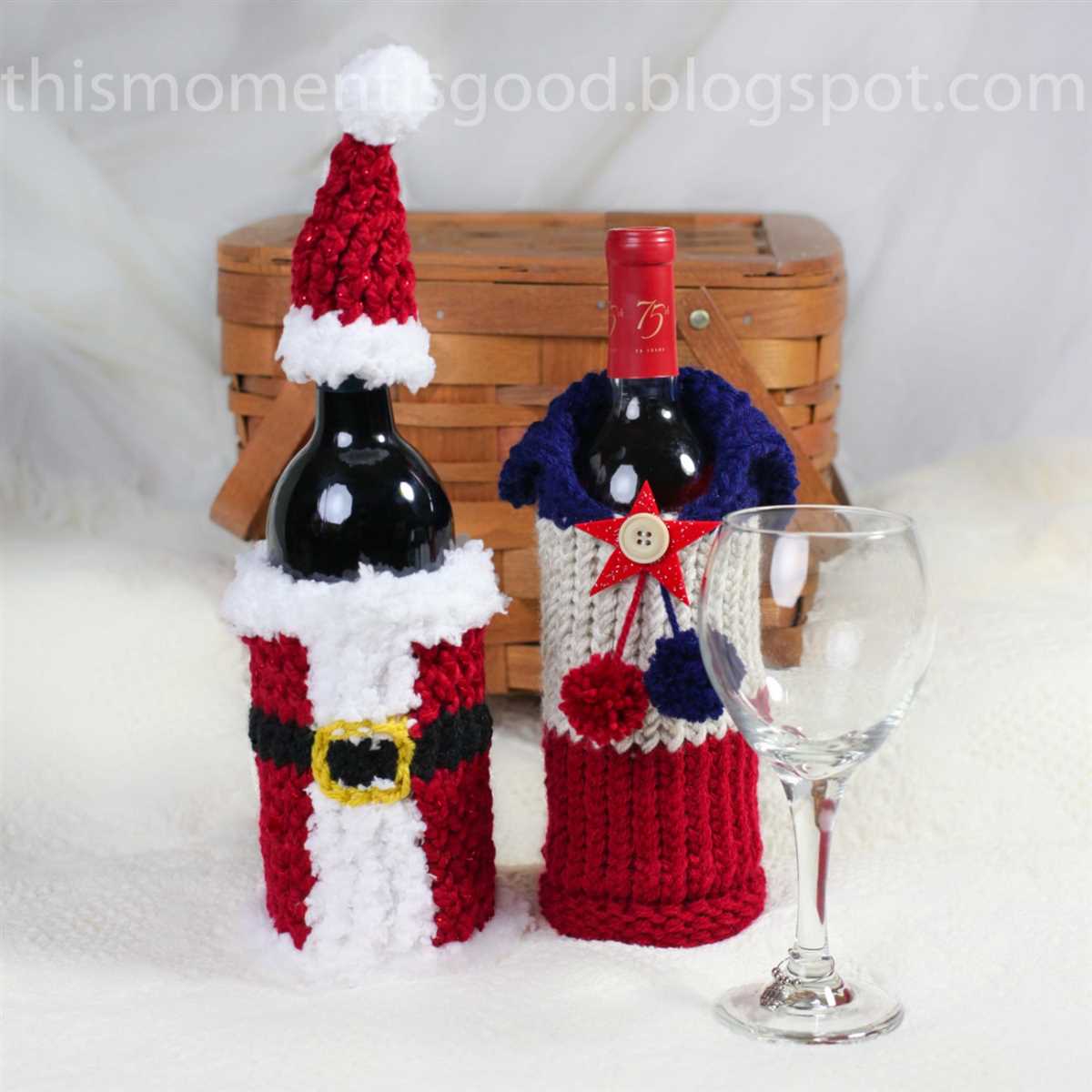 Wine bottle knitted covers patterns