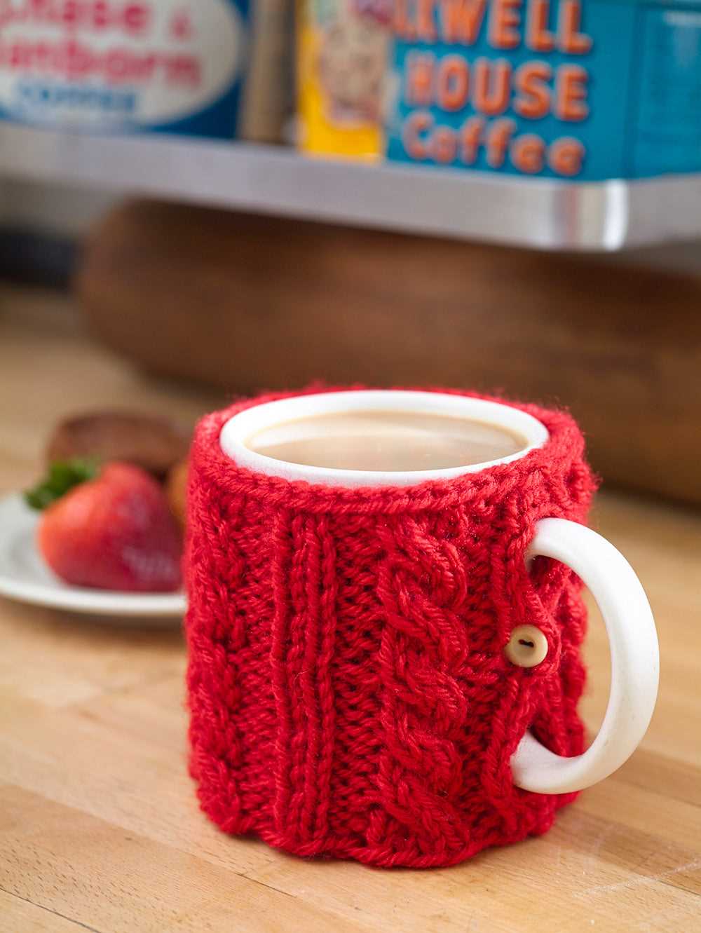 Knit mug cozy pattern