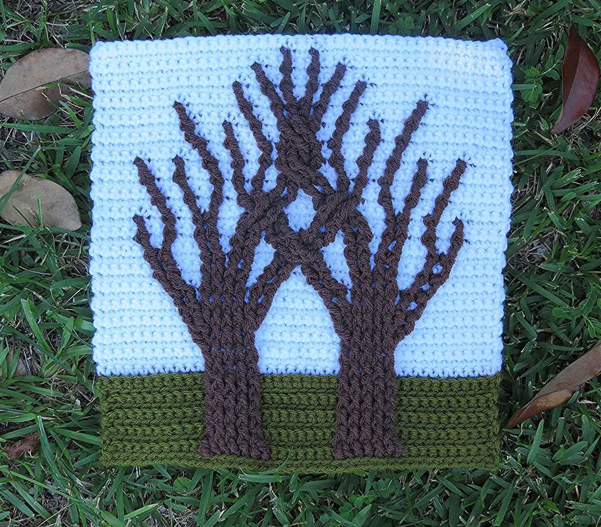 Tree of life throw knitting pattern