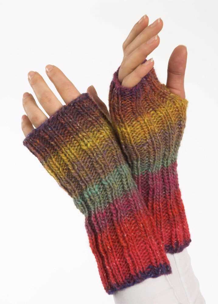 Free fingerless mittens knitting pattern