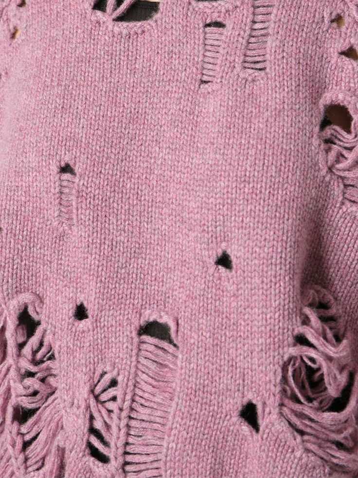 Distressed knit pattern