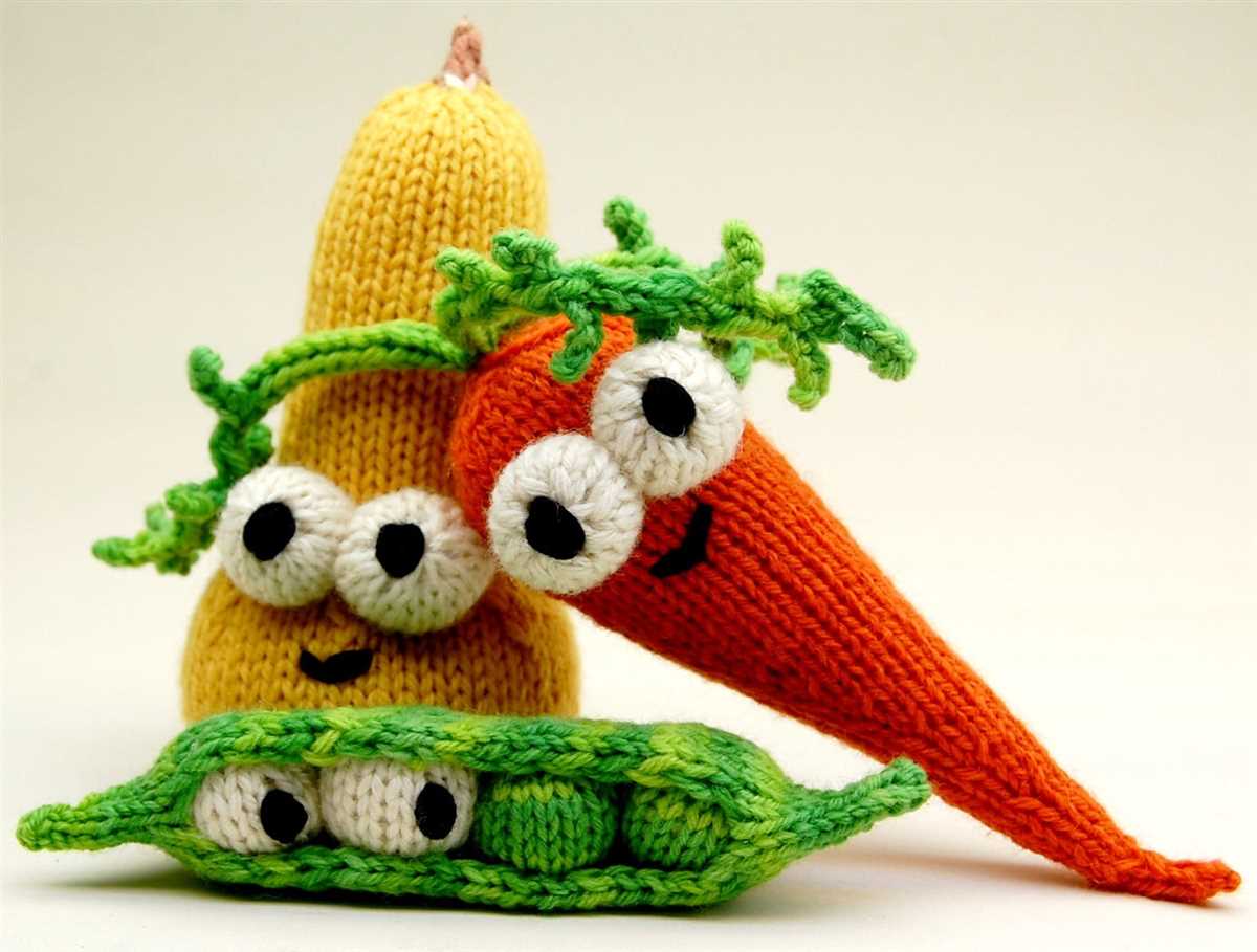 Knitting pattern for a carrot