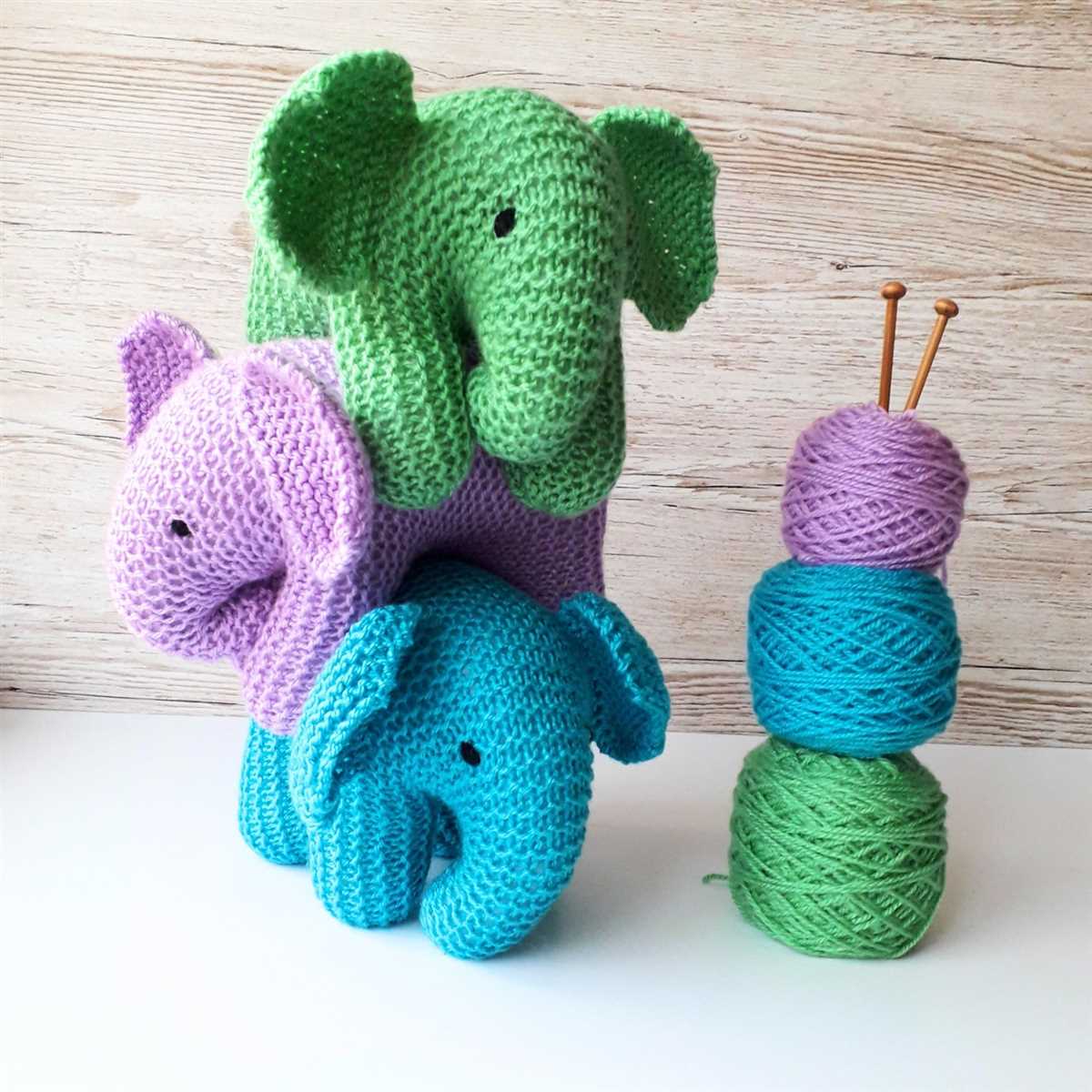 Free knitting pattern for elephant toy