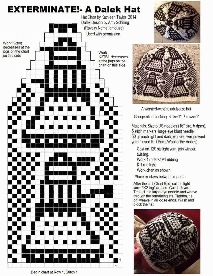 Dr who hat knitting pattern