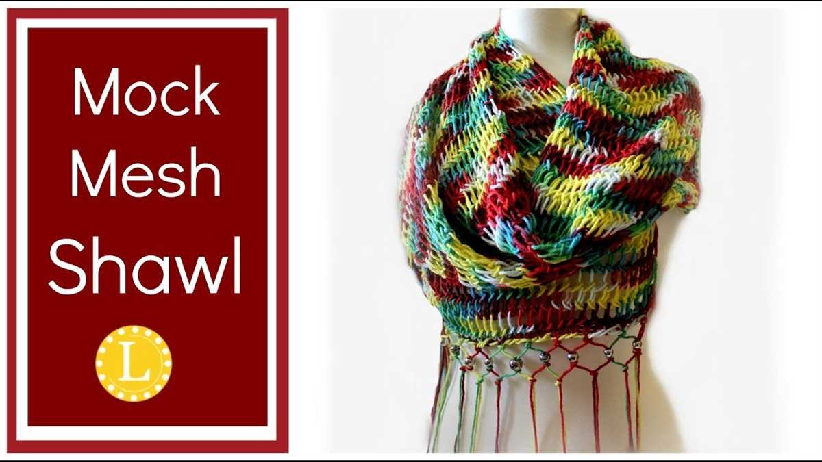 Loom knitted shawl pattern videos