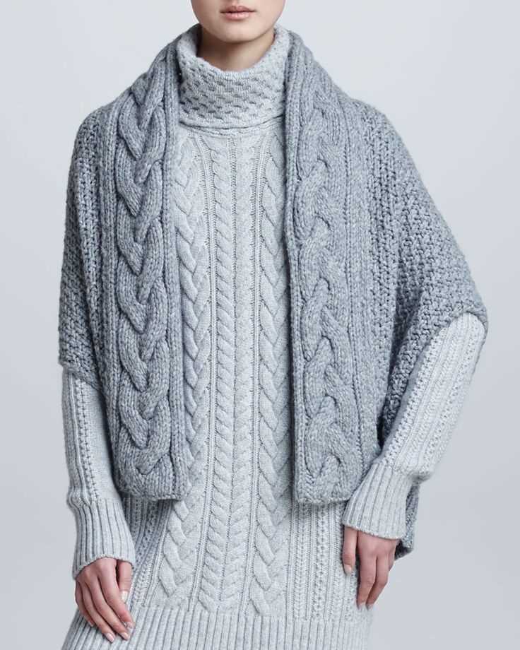Cable knit cape pattern