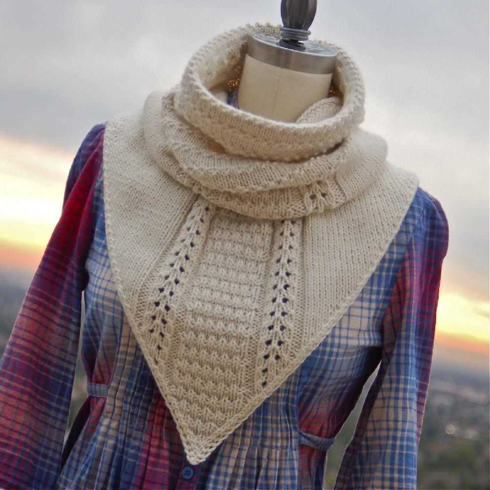 Circular knitting needles scarf pattern