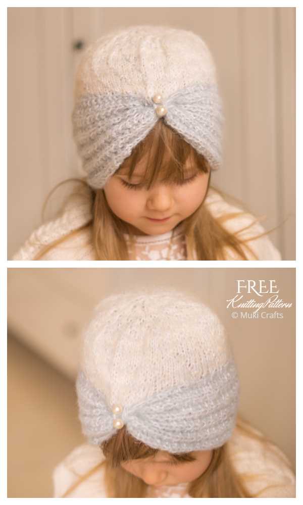 Knit turban hat pattern