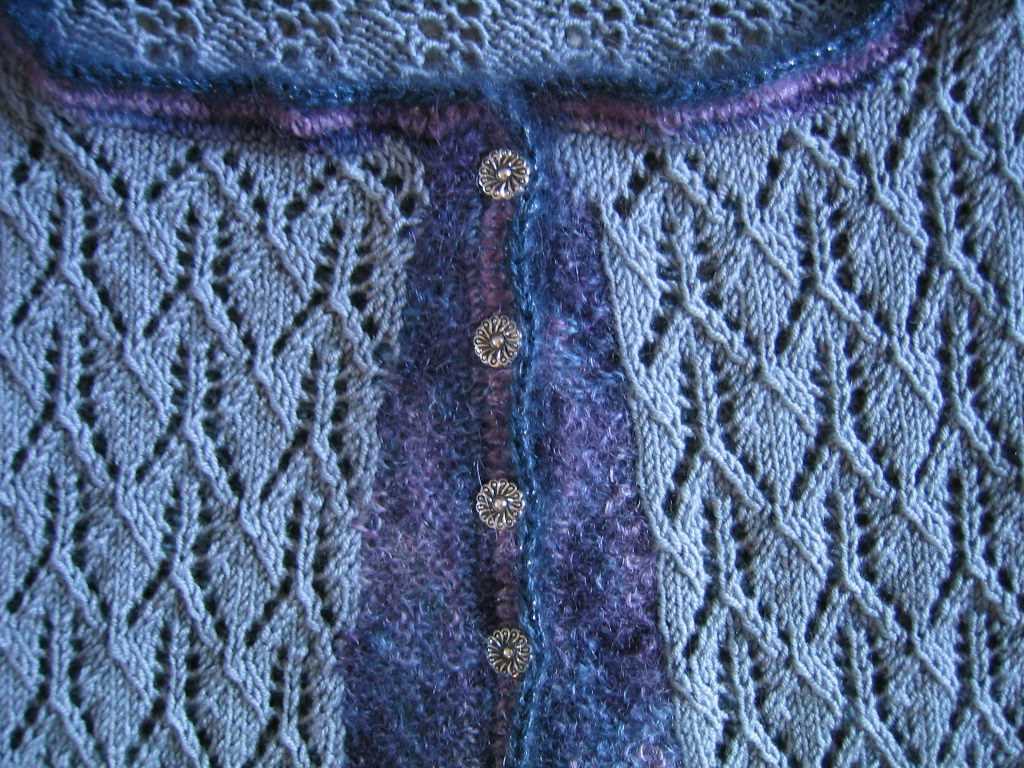 Moss stitch sweater knitting pattern