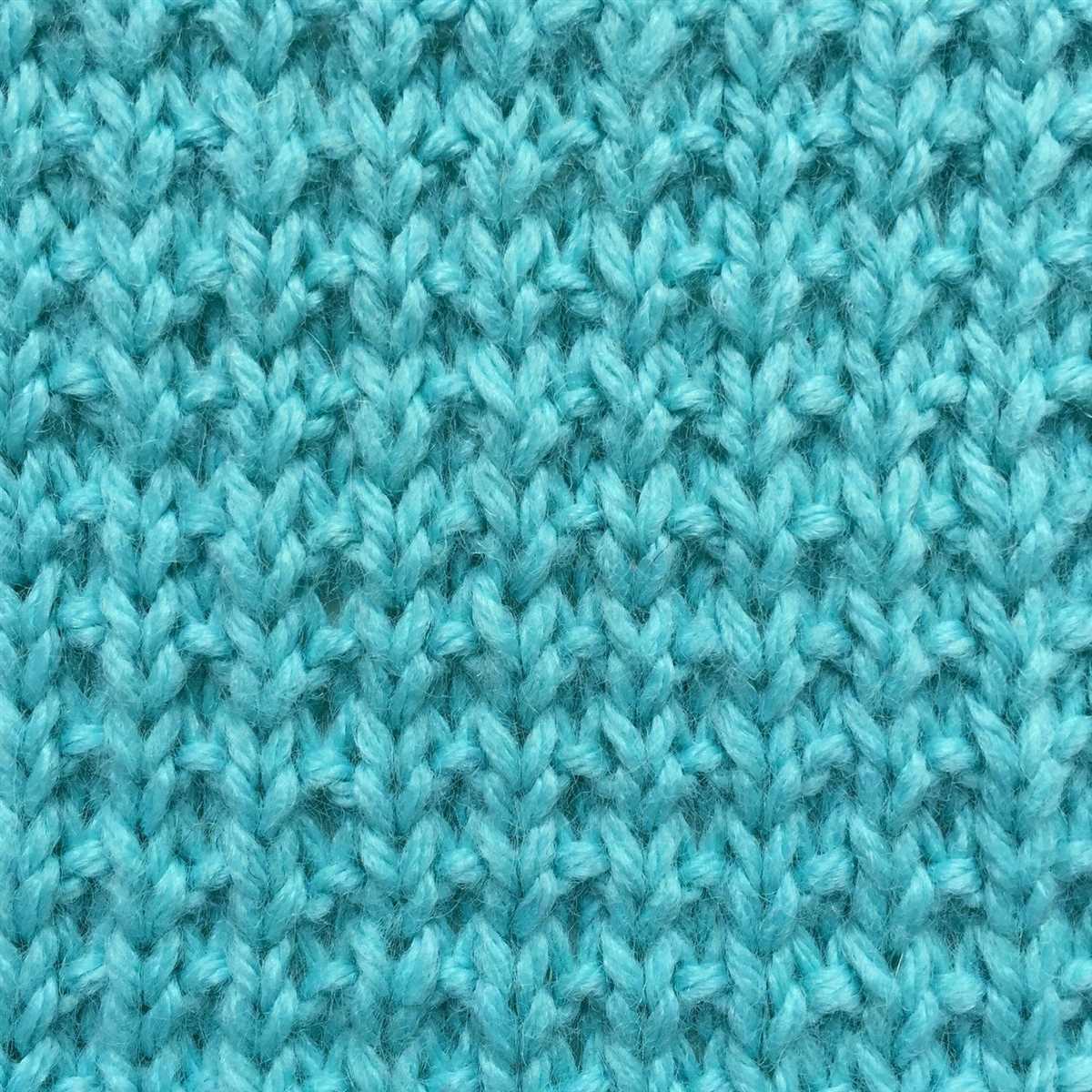 Broken rib knitting pattern