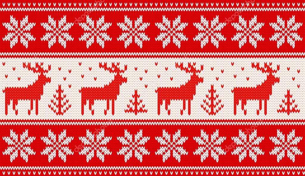 Christmas ornament knit pattern set