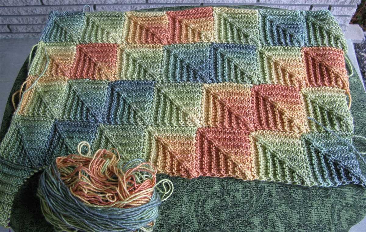 Modular knitting blanket pattern