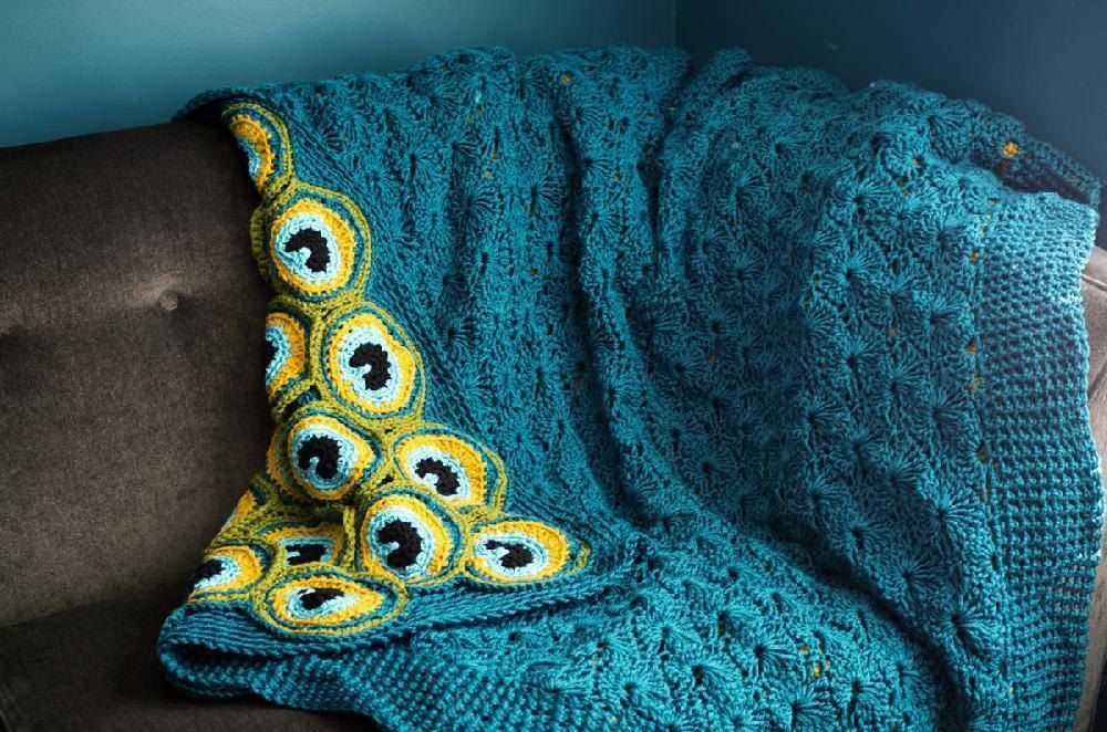 Slip stitch knit blanket pattern