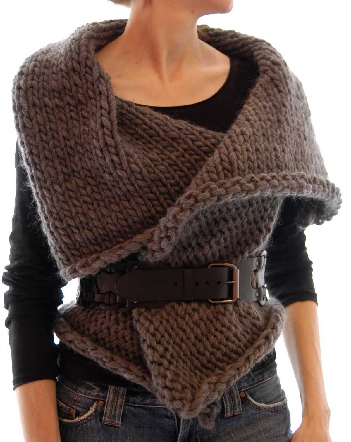 Wrap vest knitting pattern