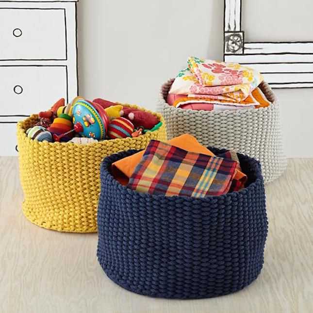 Knit storage bin pattern