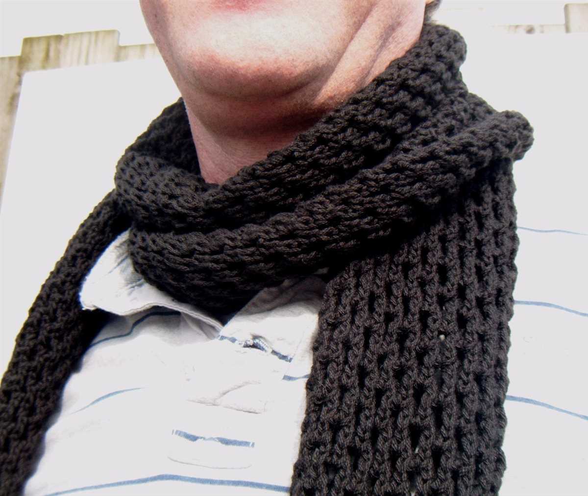 Mens scarf knit pattern