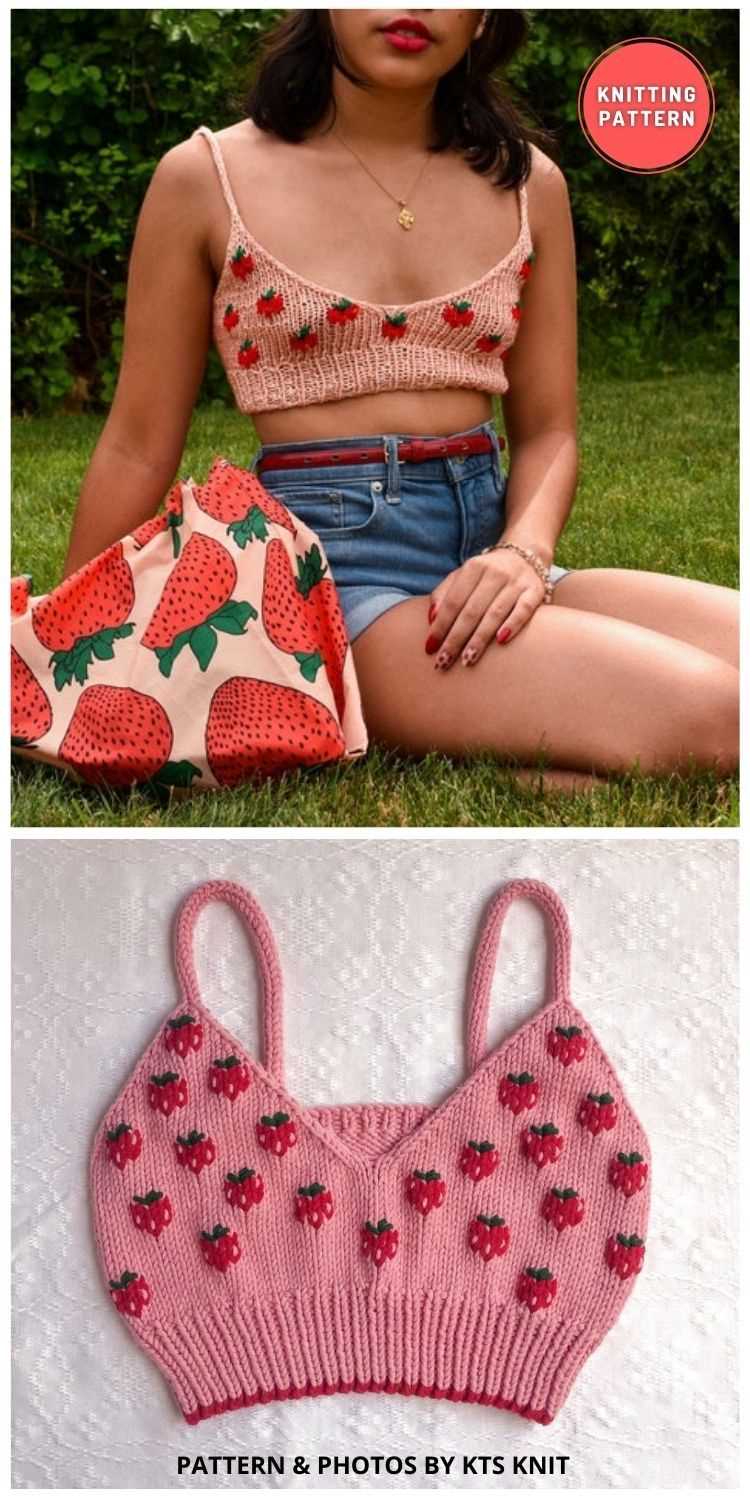 Knitted bralette top pattern
