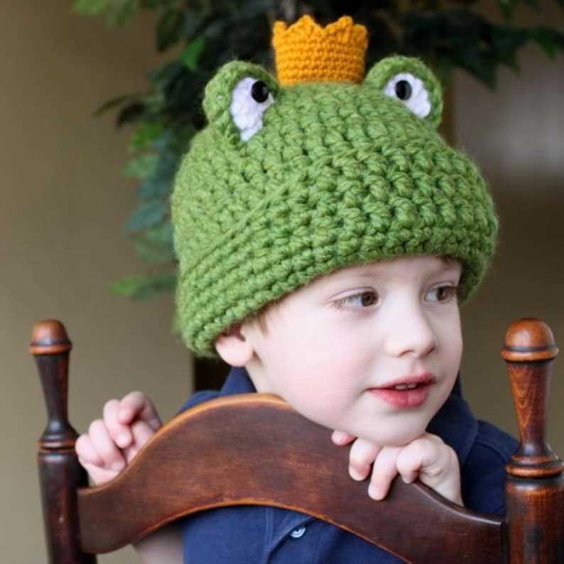 Free frog hat knitting pattern