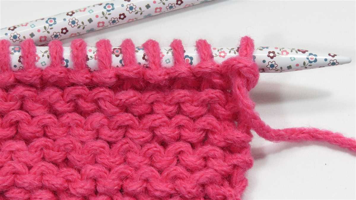 What is garter stitch in a knitting pattern