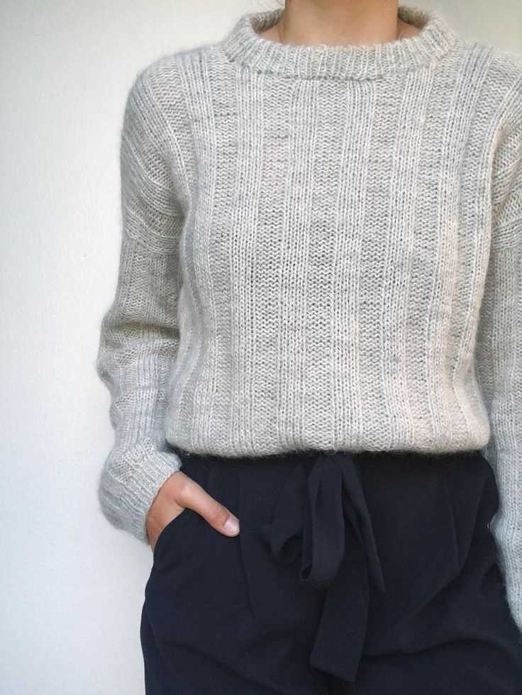 Striped knitted sweater pattern