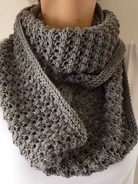 Knit lace cowl pattern free