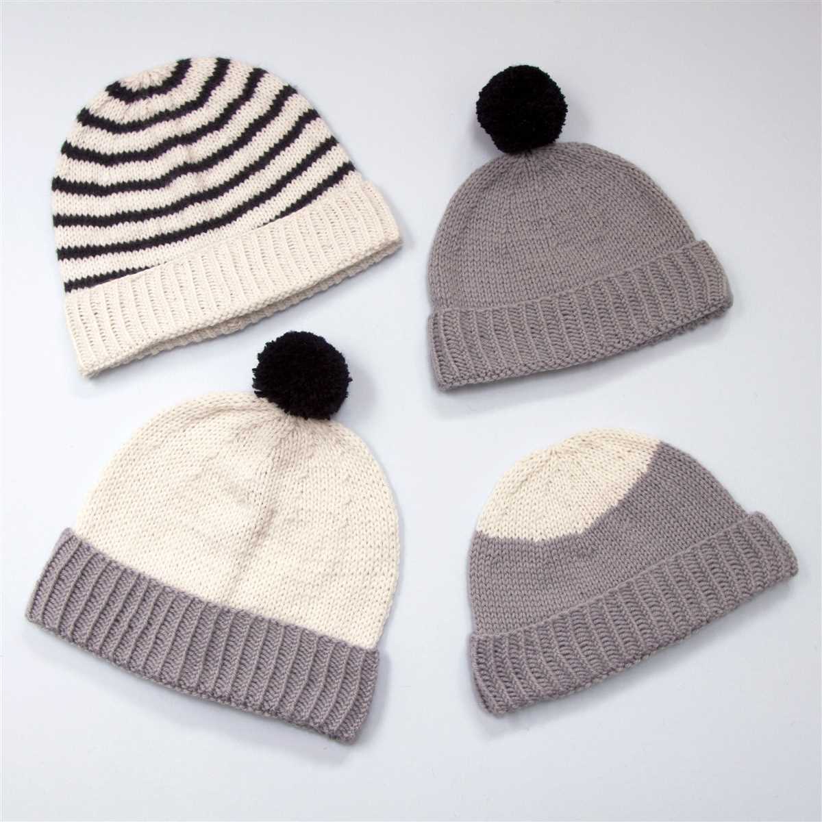 Childs knitted beanie pattern