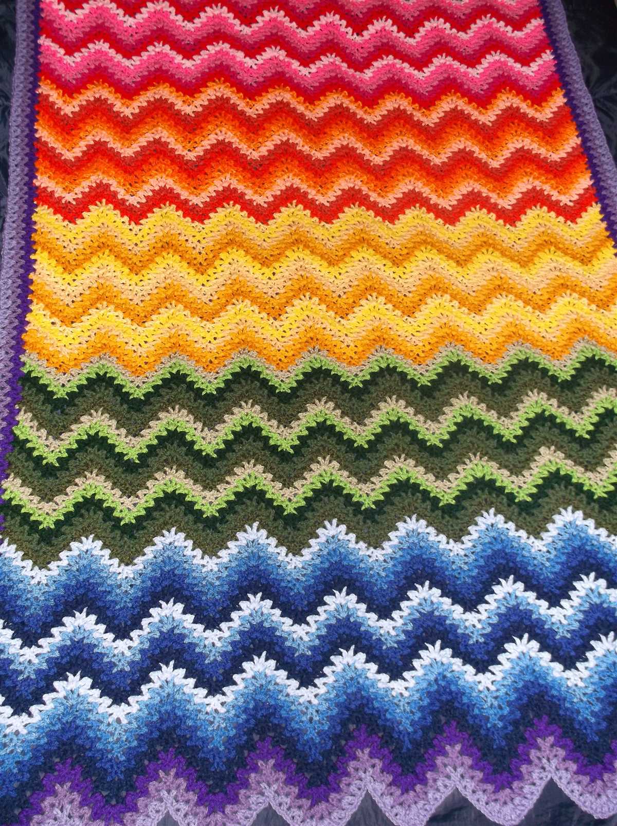 Zig zag blanket knitting pattern