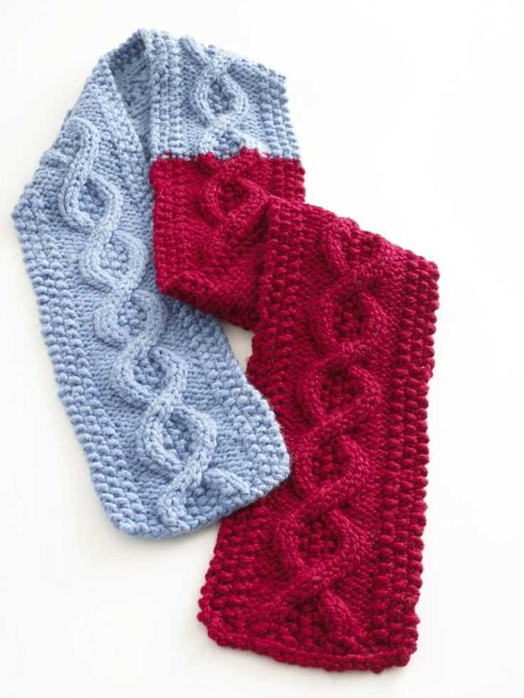 Lion brand knit scarf pattern