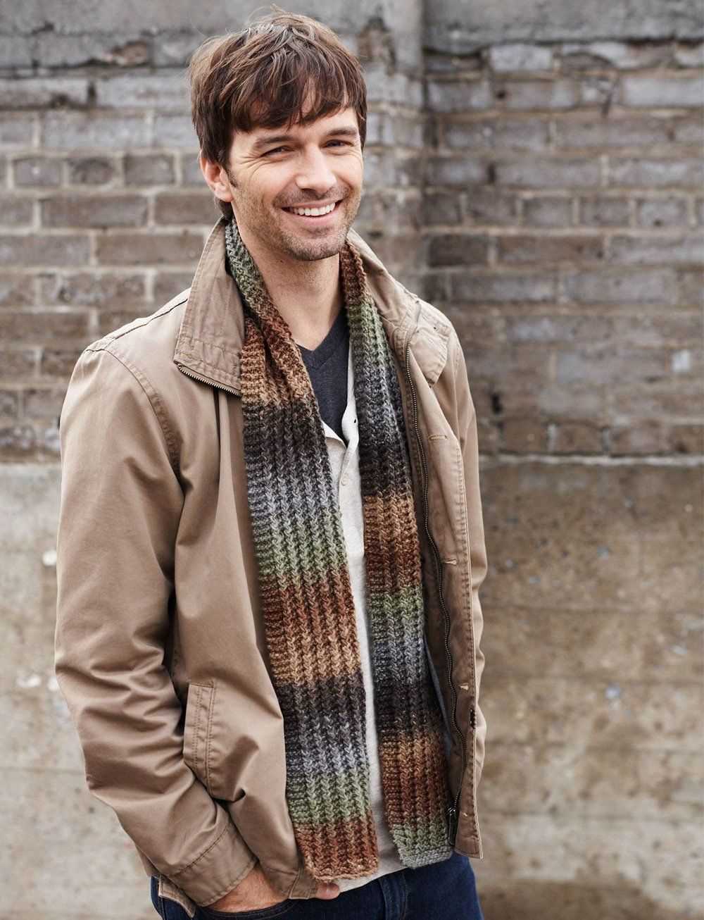 Mens scarf free knitting pattern