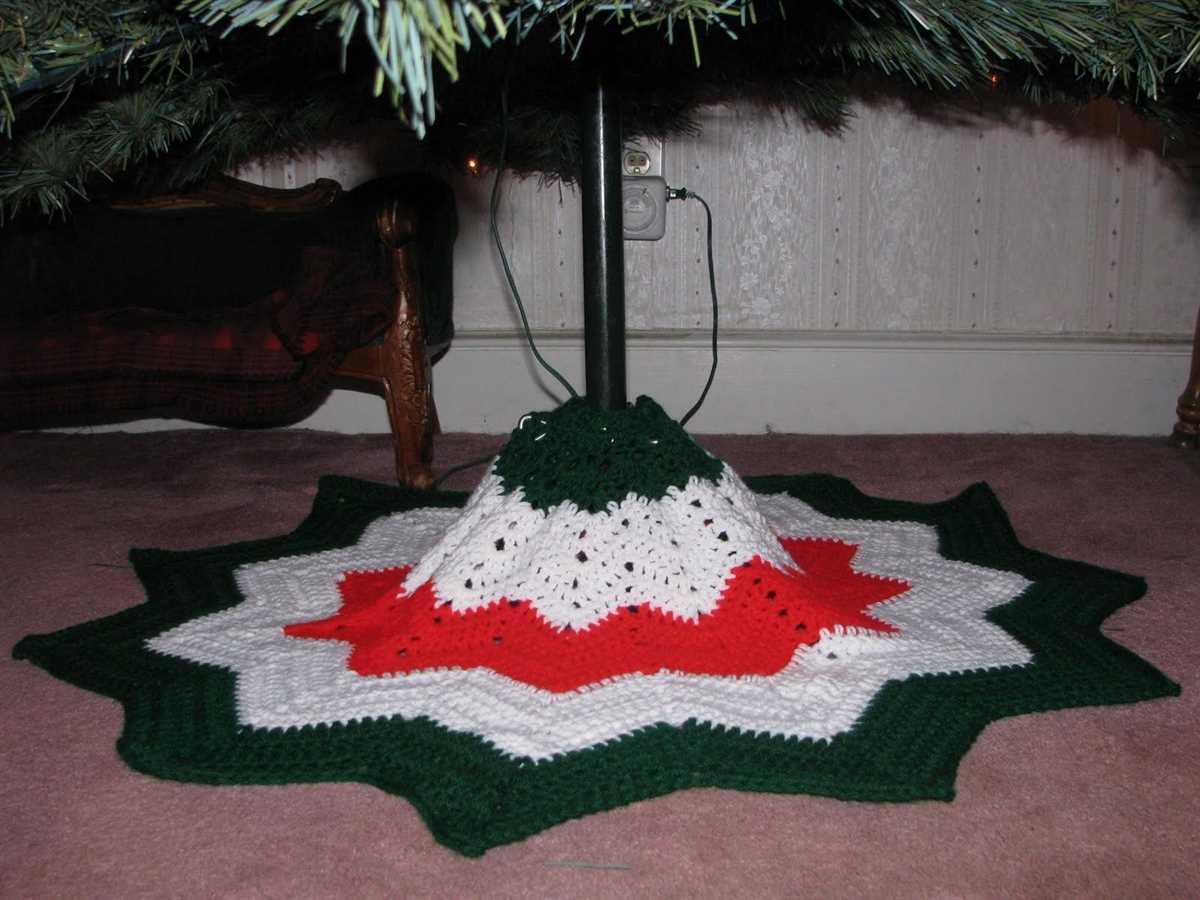 Knit pattern for christmas tree skirt
