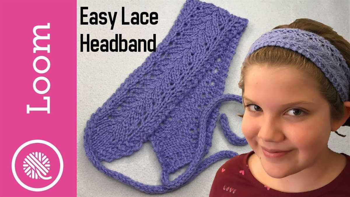 Knit lace headband pattern