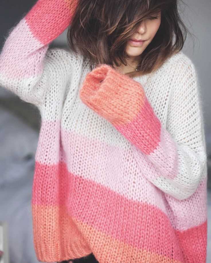 Mohair knit sweater pattern