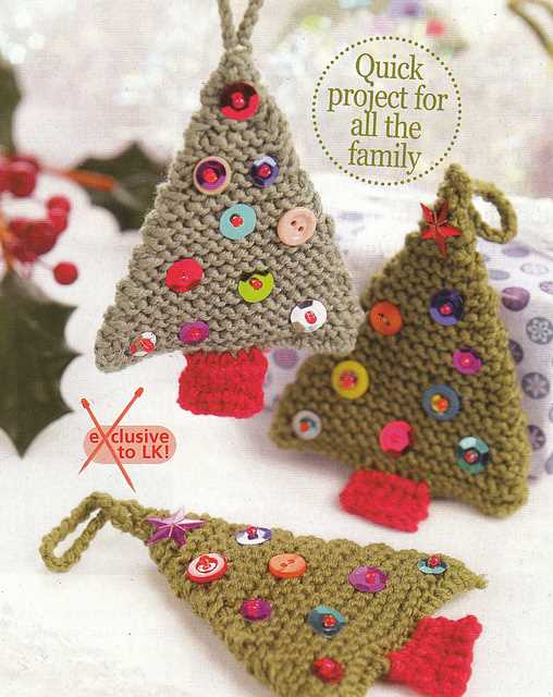 Knitted christmas tree decorations patterns
