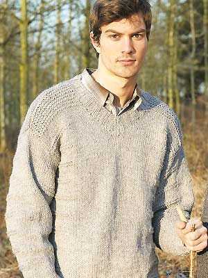 Men's v-neck sweater knitting pattern