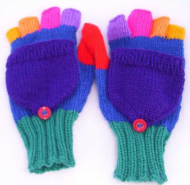 Children's fingerless gloves knit pattern